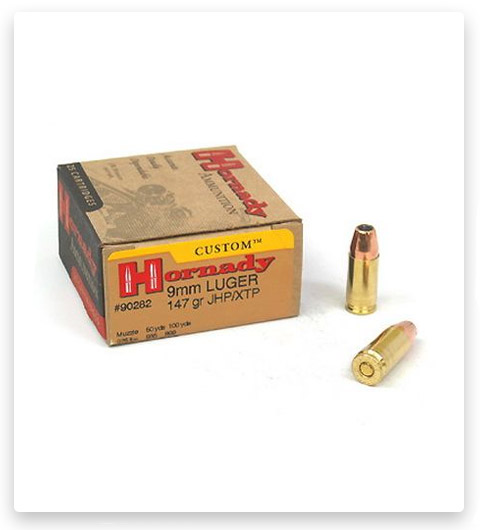 JHP - Hornady Custom eXtreme Terminal Performance - 9 mm Luger - 147 Grain - 25 Rounds