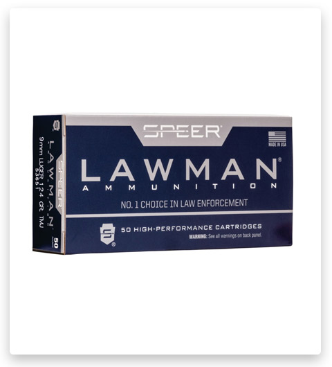 FMJ - Speer Lawman Handgun Training - 9 mm Luger - 124 Grain - 50 Rounds