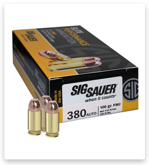 FMJ - SIG SAUER Elite Performance - .380 ACP - 100 Grain - 50 Rounds