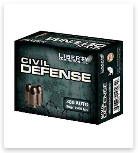 HP - Liberty Ammunition Civil Defense - .380 ACP- 50 Grain - 20 Rounds