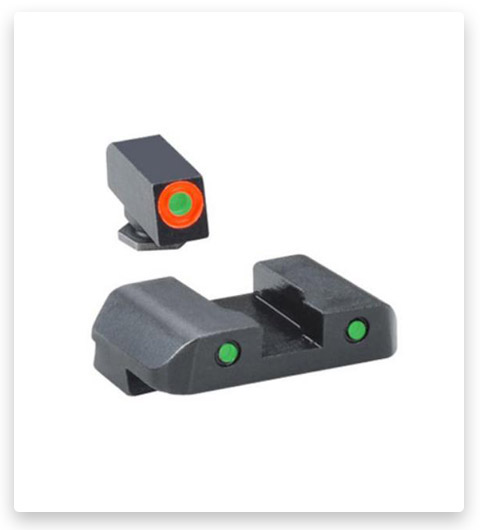 Ameriglo Spartan Tactical Tritium Night Sight Set Orange/Green