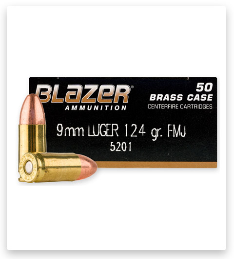 FMJ - Blazer Brass - 9mm - 124 Grain - 50 Rounds