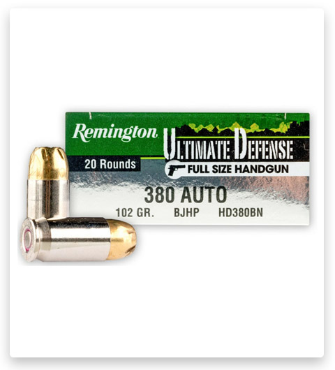 BJHP - Remington Ultimate Defense - 380 Auto - 102 Grain - 20 Rounds