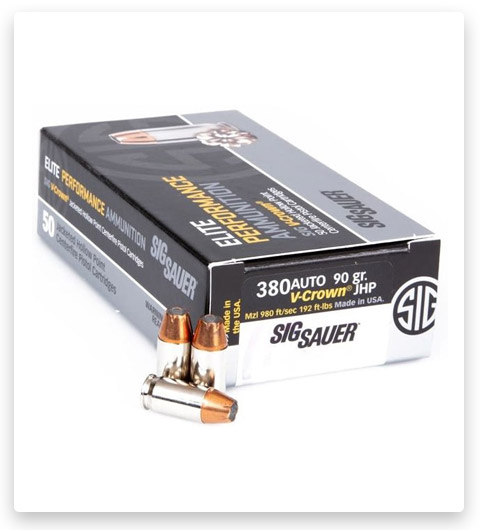 JHP - Sig Sauer V-Crown - .380 ACP - 90 Grain