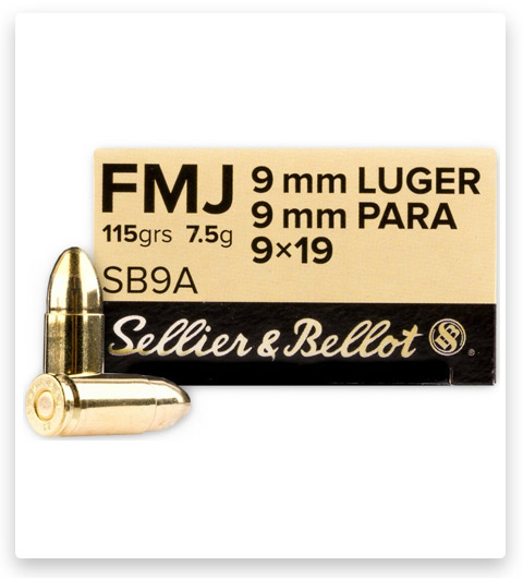 FMJ - Sellier & Bellot - 9mm - 115 Grain - 50 Rounds