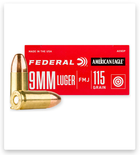 FMJ - Federal American Eagle - 9mm - 115 Grain