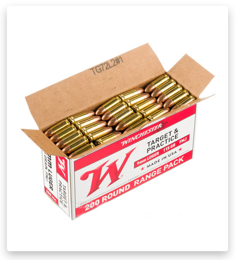 FMJ – Winchester Range Pack – 9mm – 115 Grain – 1000 Rounds
