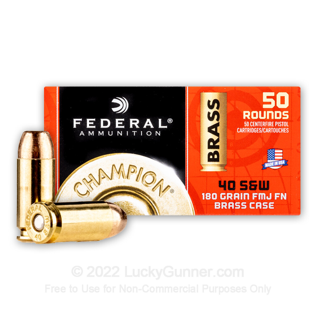 FMJ FN – Federal – 40 S&W – 180 Grain – 1000 Rounds